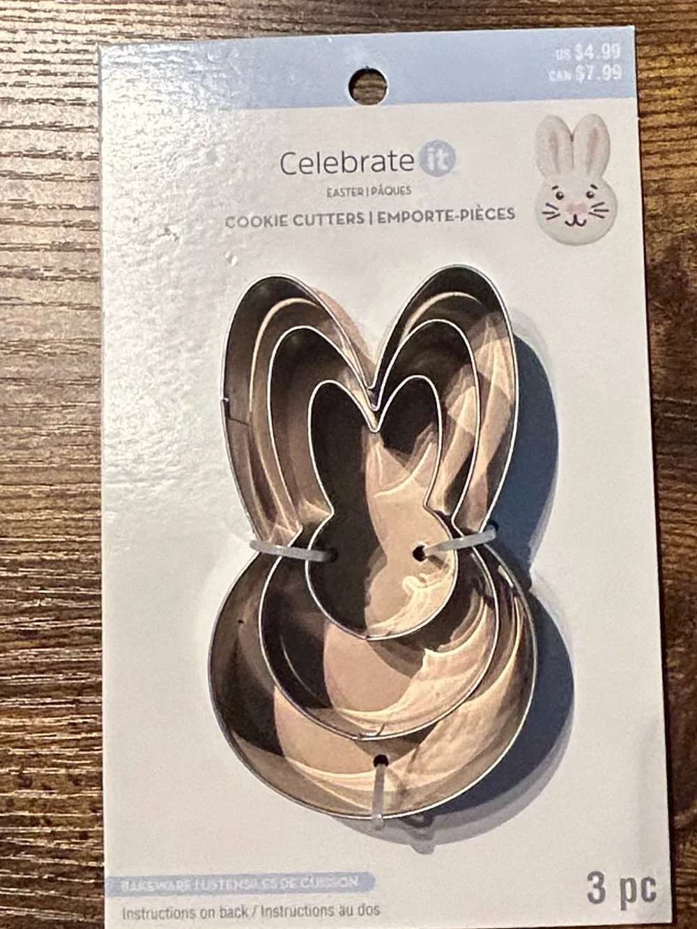 Celebrate It Silver Bunny Nesting Cookie Cutters - 3 Pc